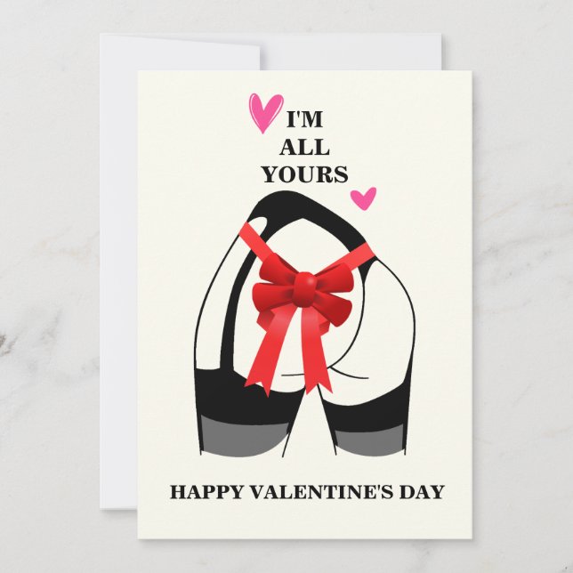 Naughty Valentine's Day boyfriend funny Card  (Front)
