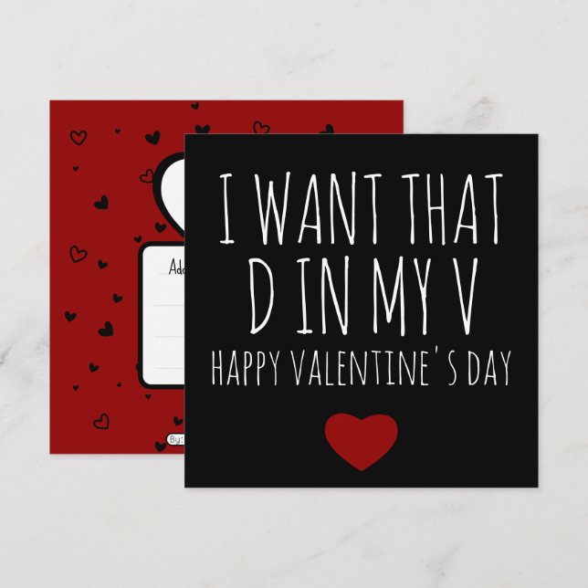 Naughty Valentines Day Card for Boyfriend - Funny (Front/Back)