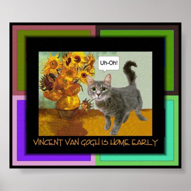Naughty Van Gogh Cat 3 Poster (Front)