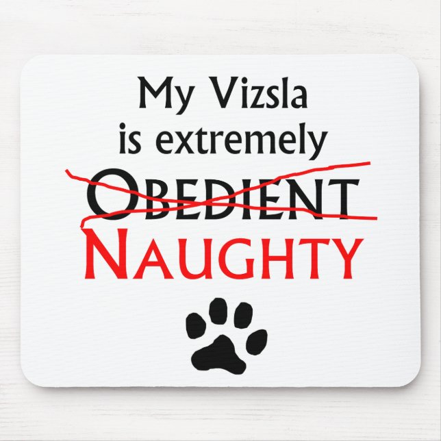 Naughty Vizsla Mouse Mat (Front)