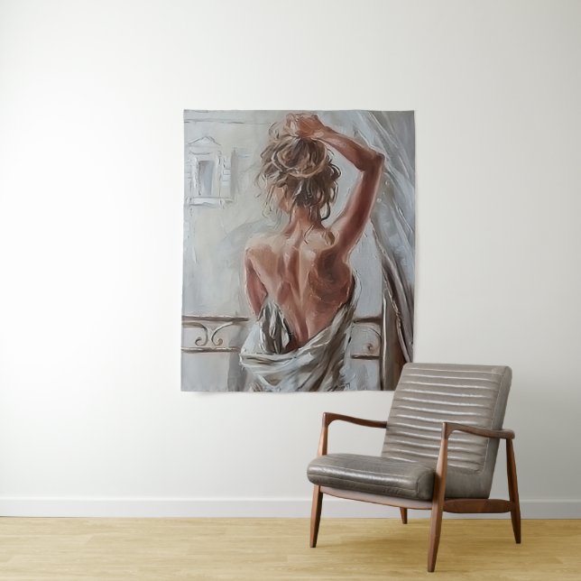 Naughty Wake Up Tapestry (In Situ)