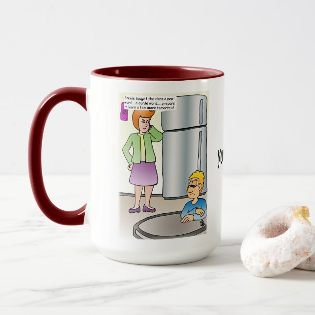 Naughty Words Combo Mug (With Donut)