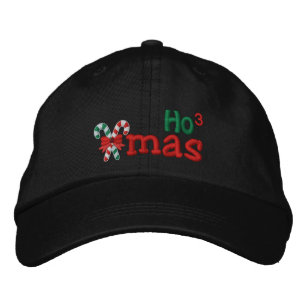 Naughty Xmas HO3 Candy Canes Embroidery Embroidered Hat