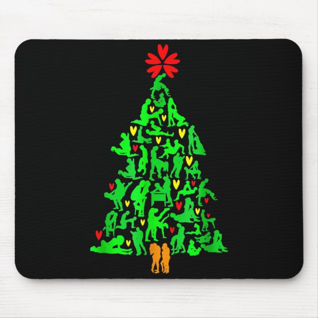 Naughty Xmas Ornaments Kamasutra Adult Humor Chris Mouse Mat (Front)