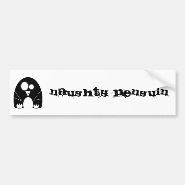 NAUGHTYPENGUIN, Naughty Penguin Bumper Sticker (Front)