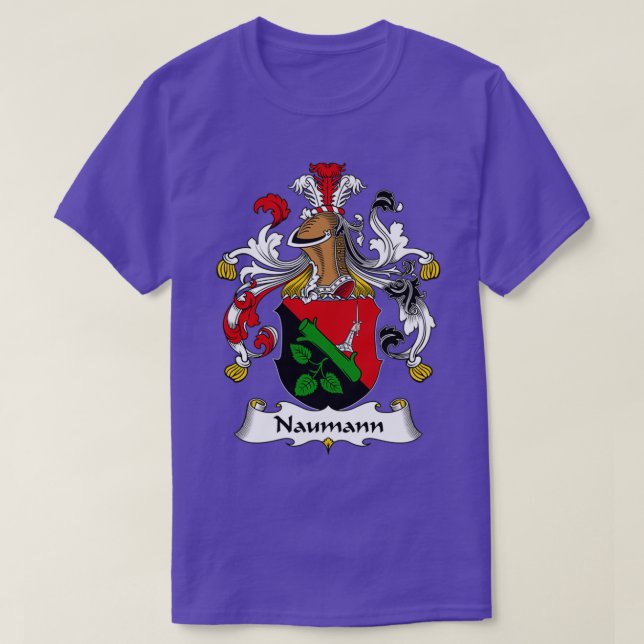 Naumann Coat of Arms Family Crest  T-Shirt (Design Front)