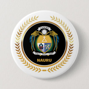 Nauru Coat Of Arms 7.5 Cm Round Badge