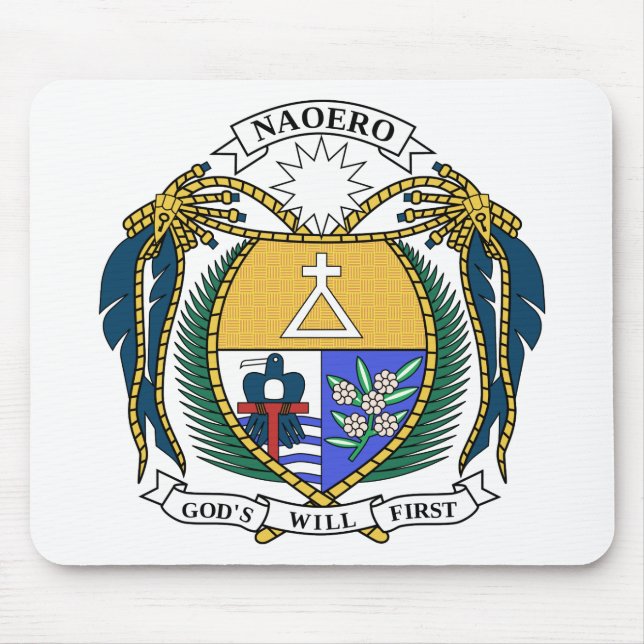 Nauru Coat Of Arms Mouse Mat (Front)