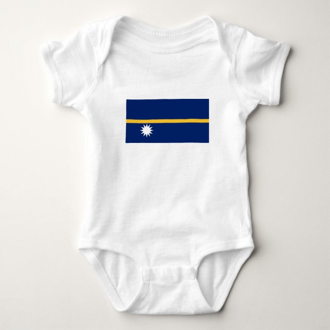 Nauru Flag Baby Bodysuit (Front)