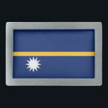 Nauru Flag Belt Buckle<br><div class="desc">Patriotic flag of Nauru.</div>