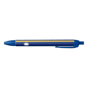 Nauru Flag Blue Ink Pen