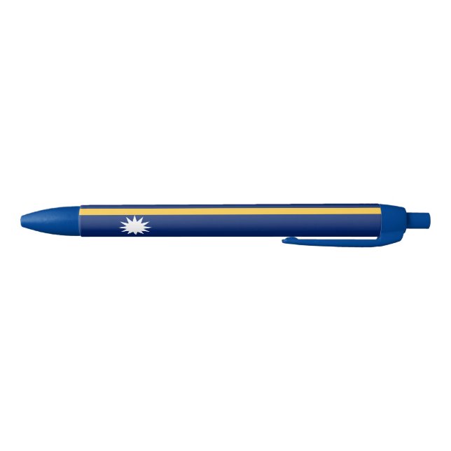Nauru Flag Blue Ink Pen (Bottom)