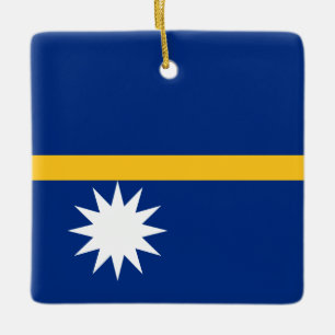 Nauru Flag Ceramic Ornament