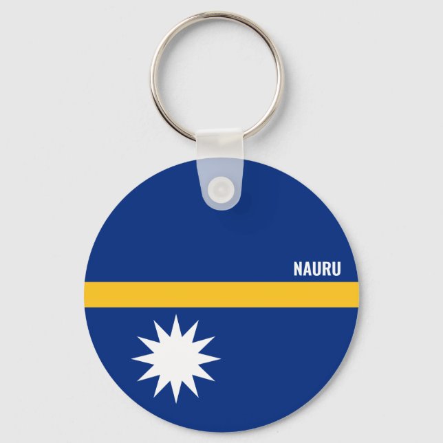 Nauru Flag Charming Patriotic Key Ring (Front)