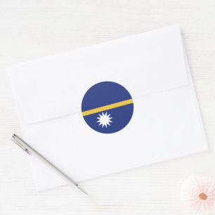 Nauru flag classic round sticker