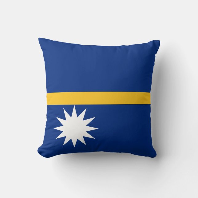 Nauru Flag Cushion (Front)