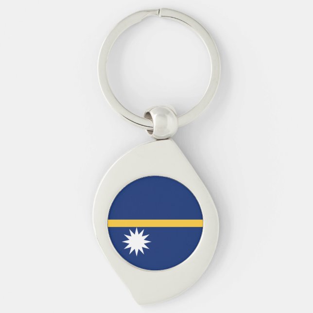 Nauru Flag Key Ring (Front)
