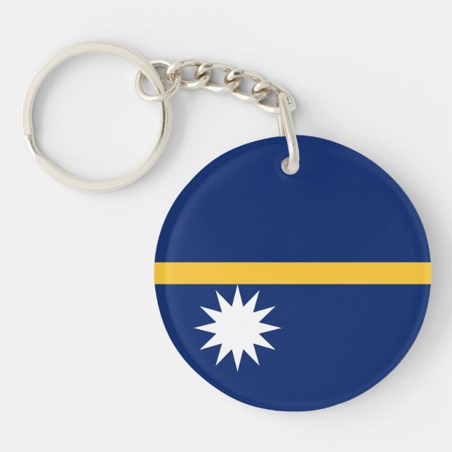 Nauru Flag Key Ring (Front)