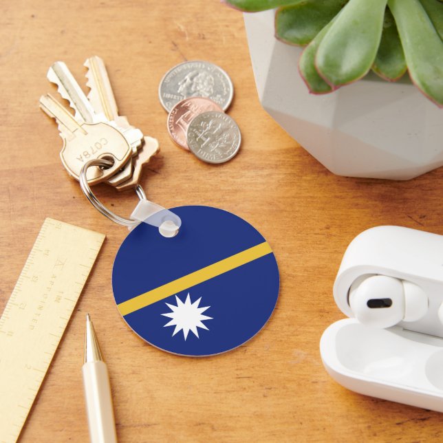 Nauru flag key ring (Desk)