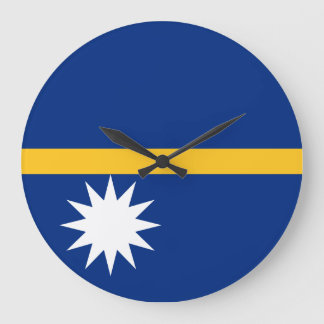 Nauru Flag Large Clock
