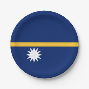 Nauru Flag Paper Plate