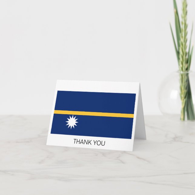 Nauru Flag Thank You Card (Front)