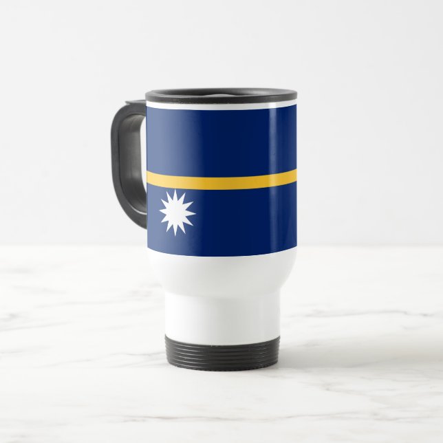 Nauru Flag Travel Mug (Front Left)
