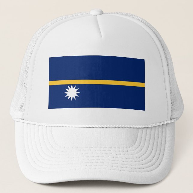 Nauru Flag Trucker Hat (Front)