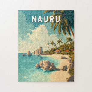 Nauru Illustration Travel Art Vintage Jigsaw Puzzle