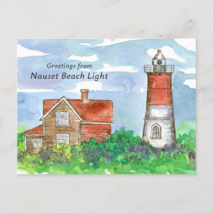 Nauset Beach Lighthouse Cape Cod National Seashore Postcard