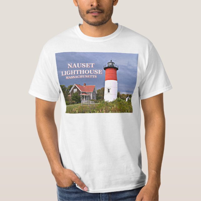 Nauset Light, Cape Cod, Massachusetts Lighthouse T-Shirt (Front)