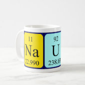 Naut periodic table name mug (Front Left)