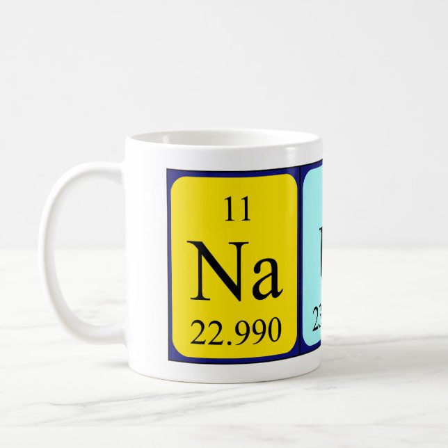 Naut periodic table name mug (Left)