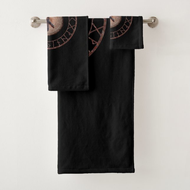 Nauthiz Elder Futhark rune Bath Towel Set (Insitu)