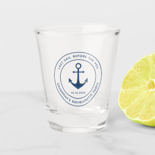 Nauti Bachelorette Party Last Sail Before The Veil Shot Glass