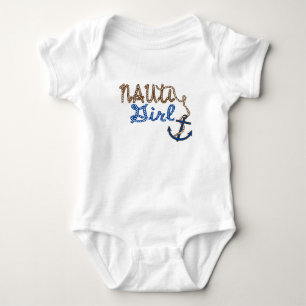 Nauti Girl Rope Knots and Anchor Baby Bodysuit