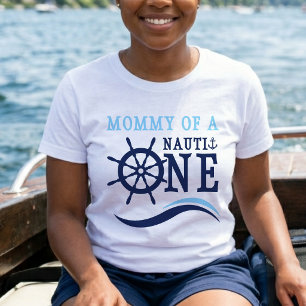 Nauti One Nautical 1st Birthday Blue Helm Parent T-Shirt