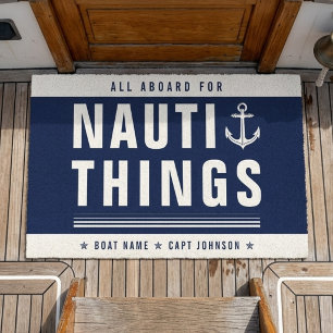 Nauti Things Anchor Welcome Aboard Boat Doormat