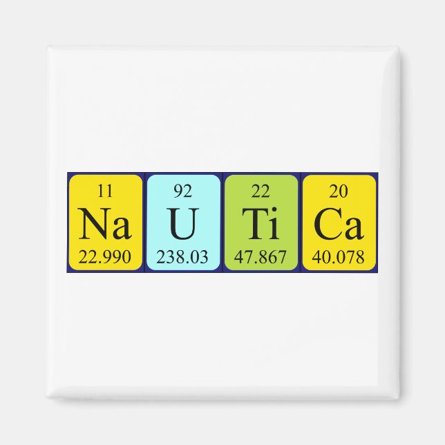 Nautica periodic table name magnet (Front)