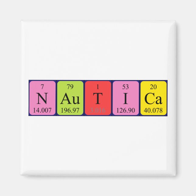 Nautica periodic table name magnet (Front)