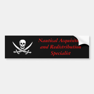 Nautical acquisition and redistribution specialist bumper sticker