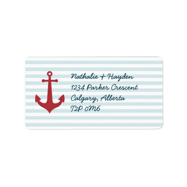 Nautical address labels (Front)