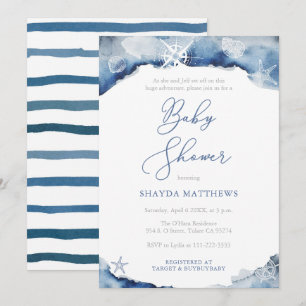 Nautical Adventure Ocean Baby Shower for Boy Invitation