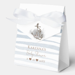Nautical Adventure White Baby Shower Favour Box