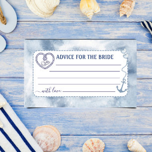 Nautical Advice for The Bride Bridal Shower Anchor Enclosure Card