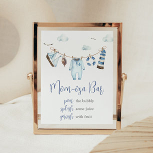 Nautical Ahoy Baby Shower Mum Osa Bar Poster