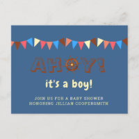 Nautical Ahoy Boy Baby Shower Theme
