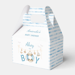 Nautical Ahoy It's a Boy Baby Shower Favour Box