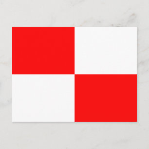 Nautical Alphabet Flag Signal Letter U Postcard