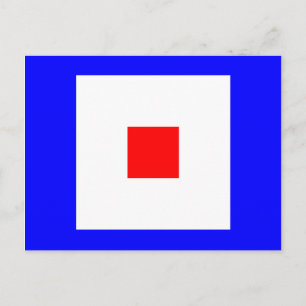 Nautical Alphabet Flag Signal Letter W Postcard